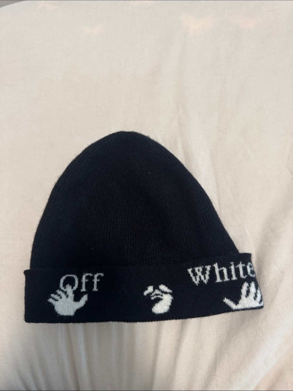 Off white black beanie